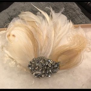 Custom made Wedding hair fascinator.